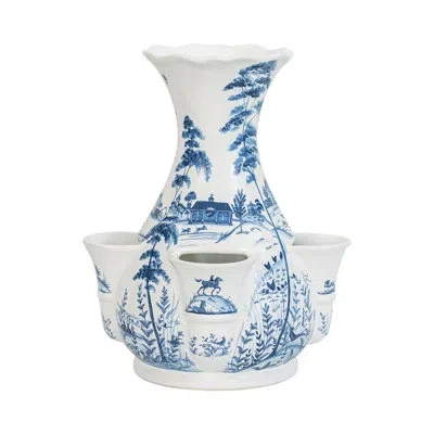 Juliska Country Estate 11.5" Tulipiere Vase- Delft Blue In Delft Blue,white