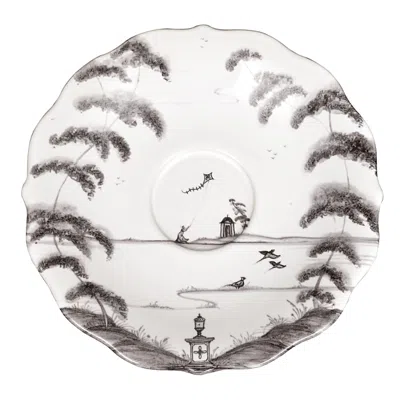 Juliska Country Estate Delft Blue Saucer Garden Follies In White