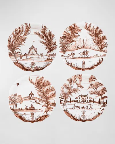 JULISKA COUNTRY ESTATE HARVEST ASSORTED PARTY PLATES, SET OF 4