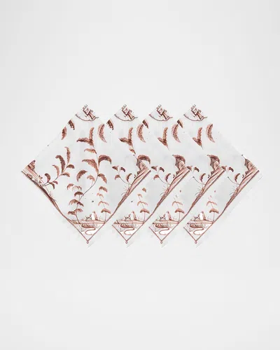 Juliska Country Estate Harvest Napkins, Set Of 4 In Sepia