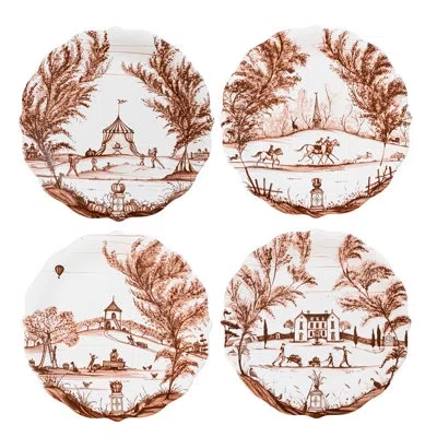 Juliska Country Estate Harvest Party Plates Assorted In Sepia,white