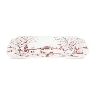 Juliska Country Estate Holiday Hostess Tray In Ruby