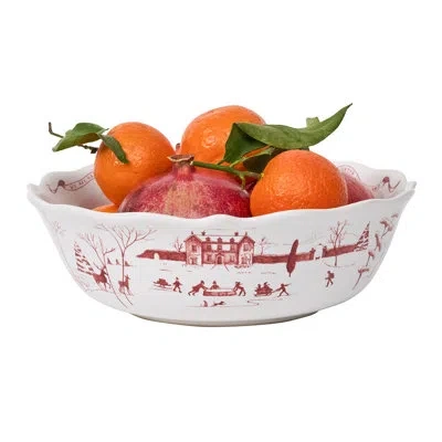 Juliska Country Estate Winter Frolic 11" Serving Bowl - Ruby In Red