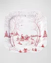 Juliska Country Estate Winter Frolic Ruby Santas Cookie Tray Naughty And Nice List In Ruby