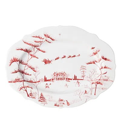 Juliska Country Estate Winter Frolic 15 Platter In Ruby