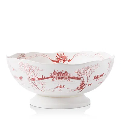 Juliska Country Estate Winter Frolic Centerpiece Bowl In Ruby