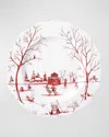 Juliska Country Estate Winter Frolic Dessert/salad Plate In Ruby