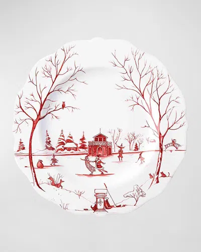 Juliska Country Estate Winter Frolic Dessert/salad Plate In Ruby
