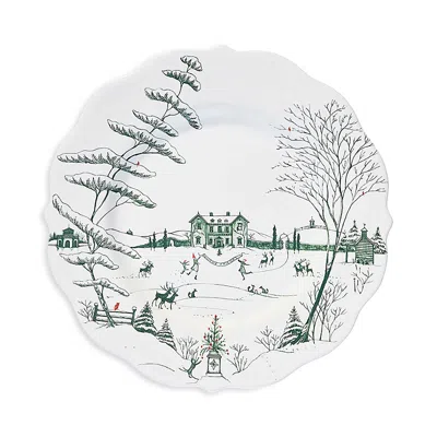 Juliska Country Estate Winter Frolic Dinner Plate, Evergreen In Green