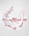Juliska Country Estate Winter Frolic Dinner Plate In Ruby