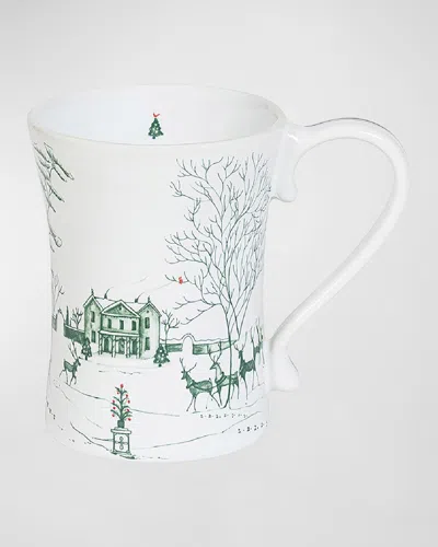 Juliska Country Estate Winter Frolic Mug Evergreen In White
