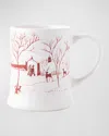 Juliska Country Estate Winter Frolic Mug In Ruby
