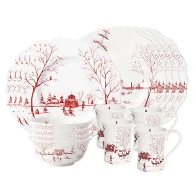 Juliska Country Estate Winter Frolic Place Setting In Ruby