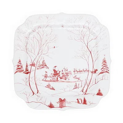 JULISKA COUNTRY ESTATE WINTER FROLIC RUBY SANTA'S COOKIE TRAY, NAUGHTY & NICE LIST,CE1673