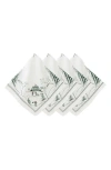 Juliska Country Estate Winter Frolic Napkins, Ruby - Set Of 4 In Evergreen