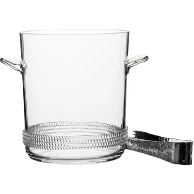 JULISKA JULISKA DEAN GLASS ICE BUCKET & TONGS