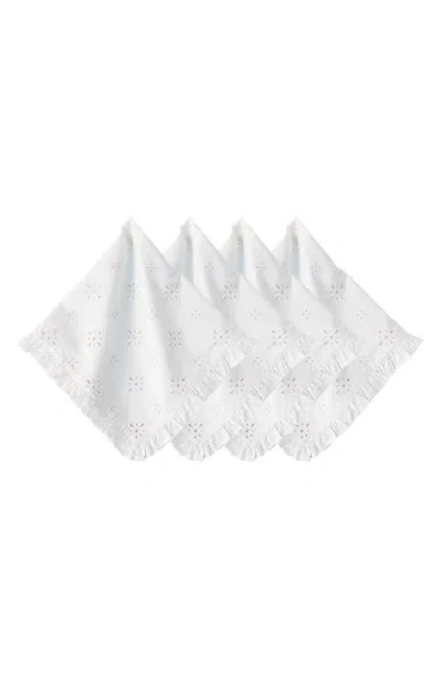 Juliska Eyelet Napkin, Set Of 4 In White