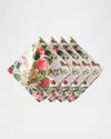 Juliska Field Of Flowers Napkins, Set Of 4 In Multi