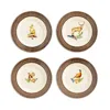 Juliska Forest Walk Cocktail Plate, Set Of 4 In Brown