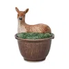 Juliska Forest Walk Deer Bowl With Lid In Multi