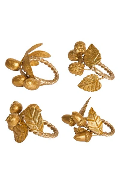 JULISKA JULISKA FOREST WALK LEAF SET OF 4 NAPKIN RINGS