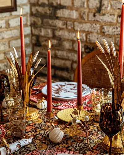 Juliska Forest Walk Pumpkin & Vine Double Candlestick Holder