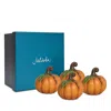 Juliska Forest Walk Pumpkin Set Of 4 Place Card Holders In Orange