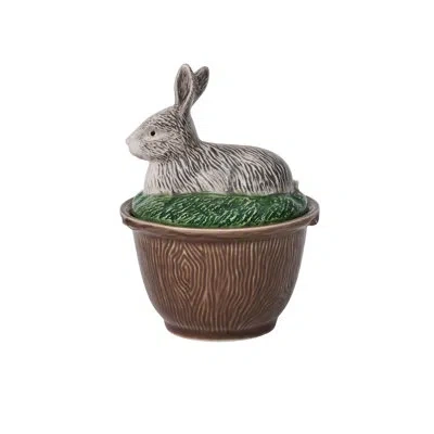 Juliska Forest Walk Rabbit Bowl With Lid - Multi In Brown;gray