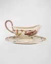 Juliska Forest Walk Sauce Boat And Stand In Caf Au Lait