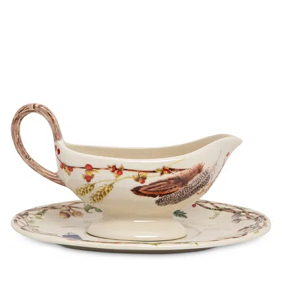 Juliska Forest Walk Sauce Boat & Stand In Cafe Au La