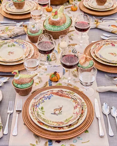 Juliska Forest Walk Stag Dessert/salad Plate In Multi
