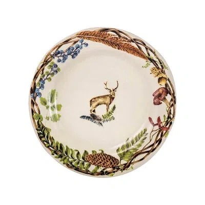 Juliska Forest Walk Stag Dessert/salad Plate In Café Au Lait