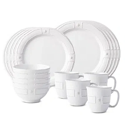 JULISKA FRENCH PANEL WHITEWASH 16 PIECE DINNERWARE SET, SERVICE FOR 4