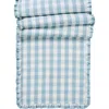 Juliska Gingham Ruffle Table Runner, 18 X 90 In Blue