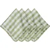 Juliska Gingham Ruffle Napkin In Green