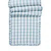 Juliska Gingham Ruffle Table Runner, 18 X 90 In Blue