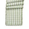 Juliska Gingham Ruffle Table Runner, 18 X 90 In Green