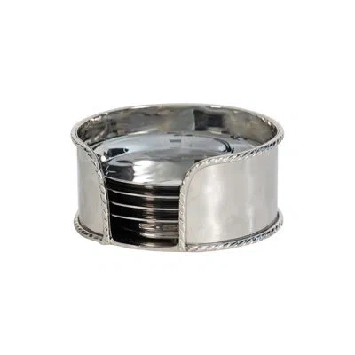 Juliska Graham 5 Piece Coaster Set In Silver