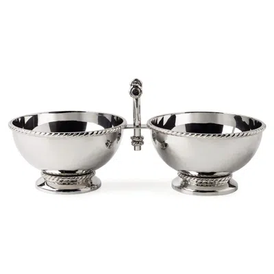 Juliska Graham Small Double Cocktail Bowl In Silver Met