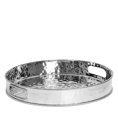 Juliska Graham Round Tray In Silver Metal