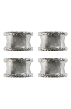Juliska Graham Napkin Rings, Set Of 4 In Silver