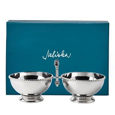 Juliska Graham Small Double Cocktail Bowl In Silver Met