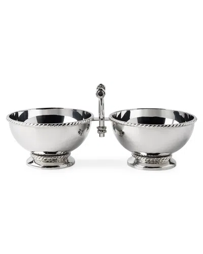 Juliska Graham Small Double Cocktail Bowl In Silver Met