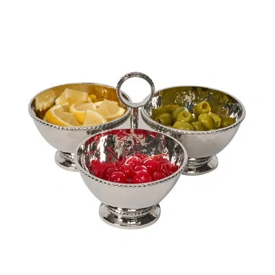 Juliska Graham Triple Cocktail Bowl In Silver