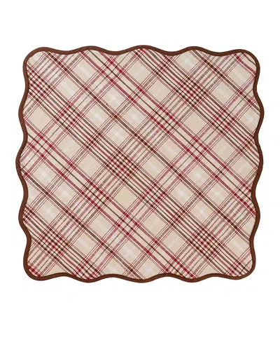 Juliska Harvest Tartan 52 Square Tablecloth In Mulberry Brown