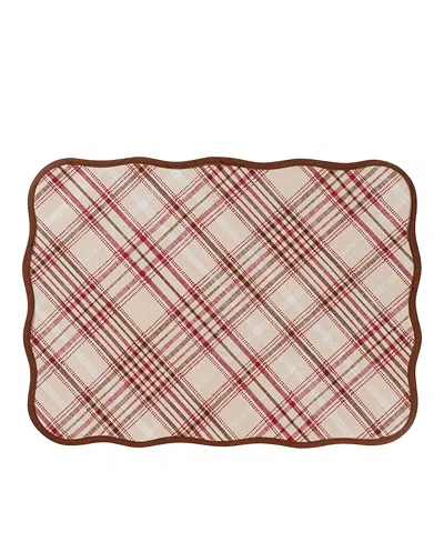 Juliska Harvest Tartan Placemat In Red Multi