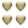 Juliska Heart Napkin Rings, Set Of 4 In Gold