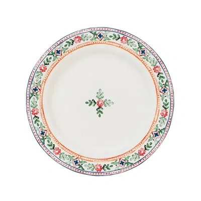 Juliska Heidi Dessert/salad Plate In White,orange,green,blue