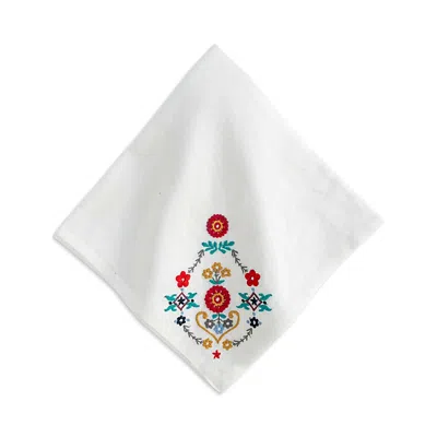 Juliska Berry Trim Heidi Embroidered Napkin In Natural