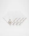 Juliska Heidi Embroidered Napkin, Set Of 4 In Gold/silver